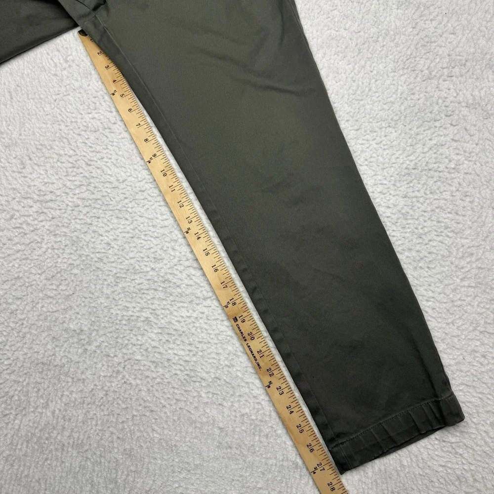 Banana Republic Aiden Slim Fit Chino Pants Olive Green Tapered Leg Men's 33x30 - Picture 7 of 13